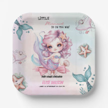 Kleiner Mermaid-Bogen ist auf dem Weg Babydusche3