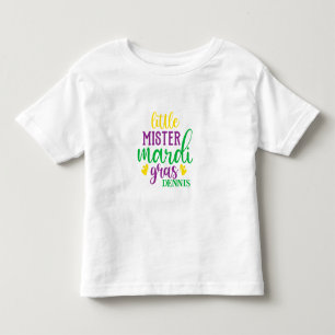 Kleiner Mister Mardi Gras personalisiertes T-Shirt