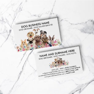 Kleiner mittelgroßer Hundetrainer Visitenkarte