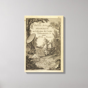 Kleiner moderner Atlas des Titelblattes Leinwanddruck