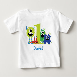 Kleiner Monster Boy 1. Geburtstag Outfit Baby T-shirt