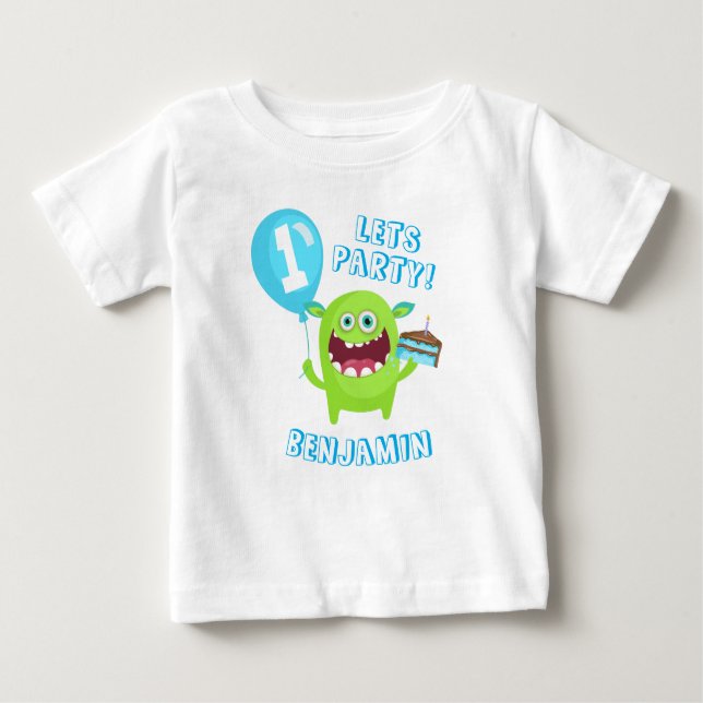 Kleiner Monster-Geburtstag Baby T-shirt (Vorderseite)