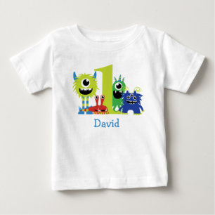 Kleiner Monsterjunge 1. Geburtstagskleidung Baby T-shirt