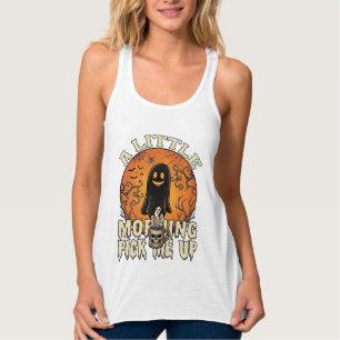 Kleiner Morgen-Pick-Me-Up-Halloween-Geist-Schädel- Tank Top