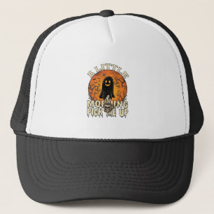 Kleiner Morgen-Pick-Me-Up-Halloween-Geist-Schädel- Truckerkappe