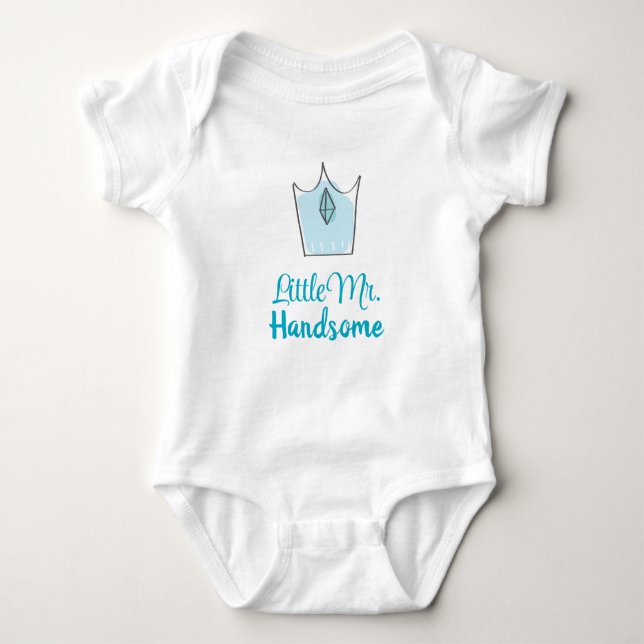 Kleiner Mr. Handsome, Niedliches Geschenk, Custom  Baby Strampler (Vorderseite)