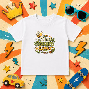 Kleiner Naturliebhaber süße Biene Blumen Nuss Baby T-shirt