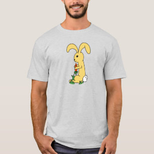 Kleiner Niedlicher gelber Cartoon Beleuchtung mit T-Shirt