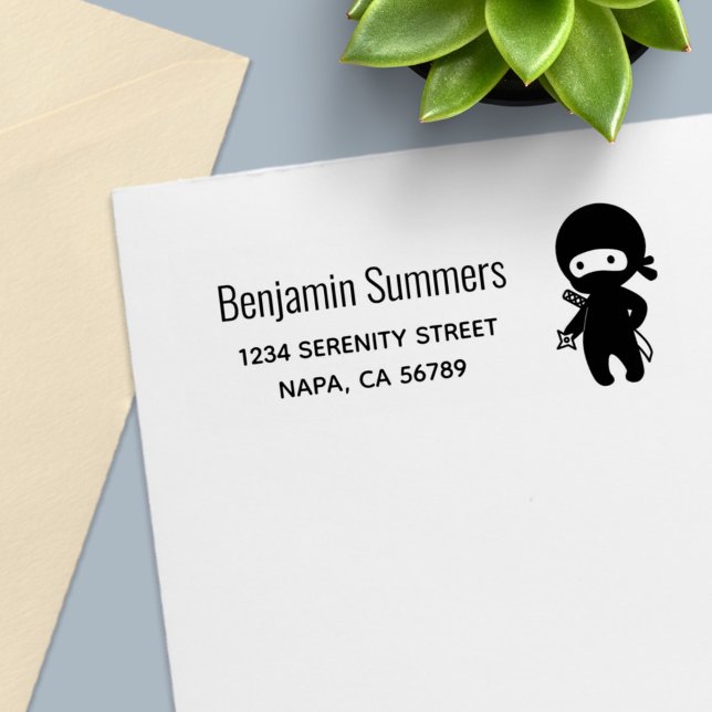 Kleiner Ninja hält Wurfstern Adresse Permastempel (Von Creator hochgeladen)