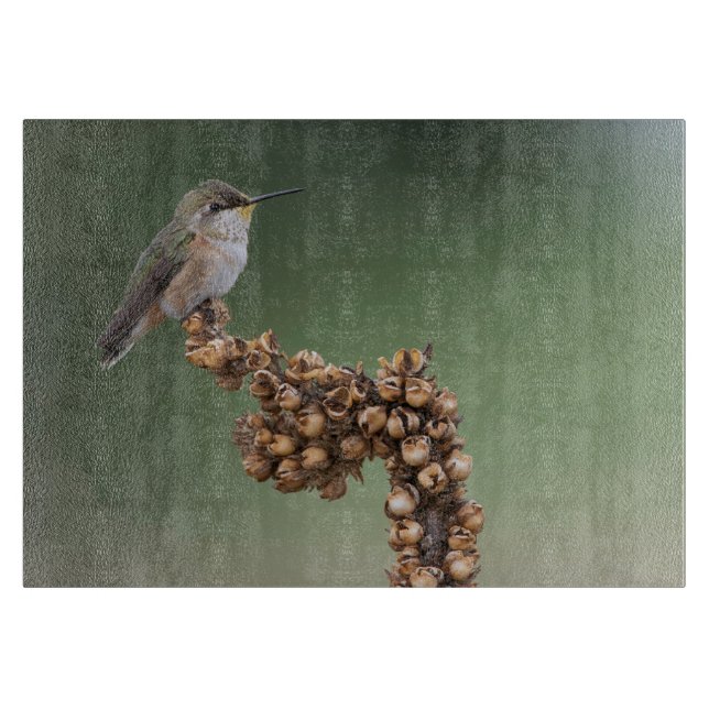 Kleiner Orange Hummingbird Schneidebrett (Vorderseite)
