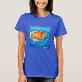 Kleiner orangefarbener Fisch T-Shirt