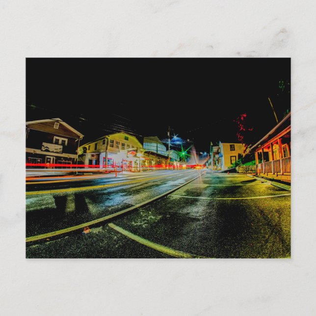 Kleiner Ort in der Nähe des Sees lockt Nord-Carol Postkarte (Vorderseite)