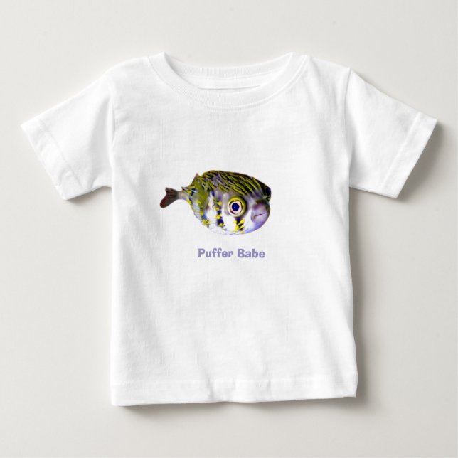 Kleiner Ozean Kreter Puffer Fisch Baby T-shirt (Vorderseite)