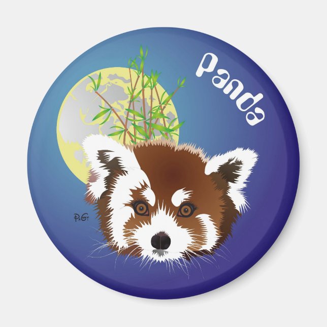 Kleiner Panda (Ailurus fulgens) Magnet (Vorne)