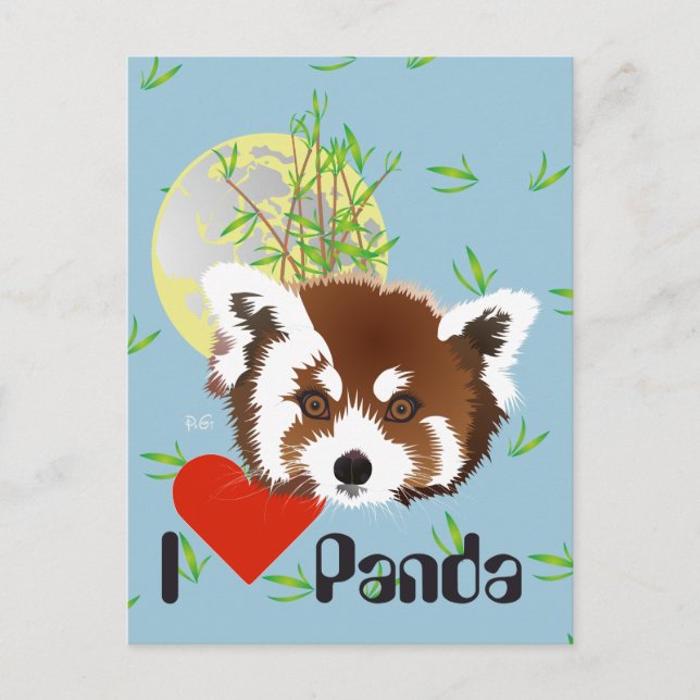 Kleiner Panda (Ailurus fulgens) Postkarte (Vorderseite)