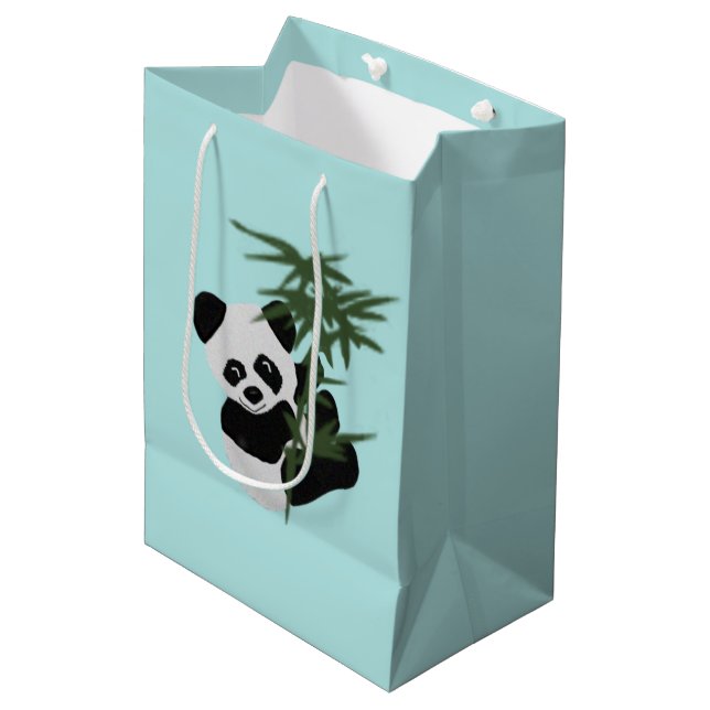 Kleiner Panda-Geschenk-Taschen Mittlere Geschenktüte (Vorderseite Schrägansicht)