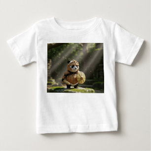 Kleiner Panda-Ritter in hölzerner Rüstung Baby T-shirt