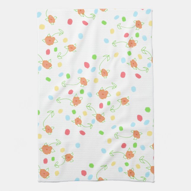 Kleiner Peach Geschirrtuch (Vertikal)