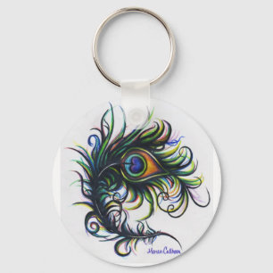 Kleiner Peacock Feather-Schlüsselanhänger Schlüsselanhänger