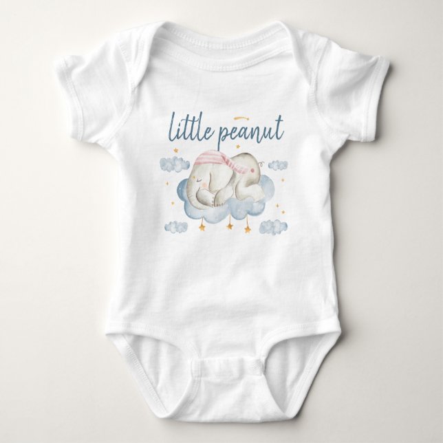 Kleiner Peanut-Schlafanzug Elephant Baby Bodysuit Baby Strampler (Vorderseite)