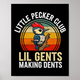 Kleiner Pecker Club Lil Gents Funny Poster