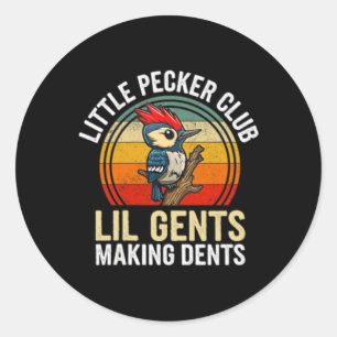 Kleiner Pecker Club Lil Gents Funny Runder Aufkleber