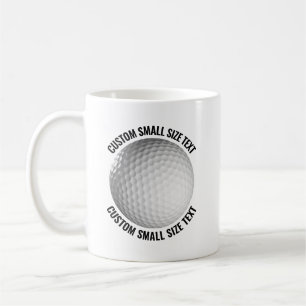Kleiner personalisierter Text Golfball 325ml Custo Kaffeetasse