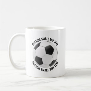 Kleiner personalisierter Textfußball 313 g. Benutz Kaffeetasse