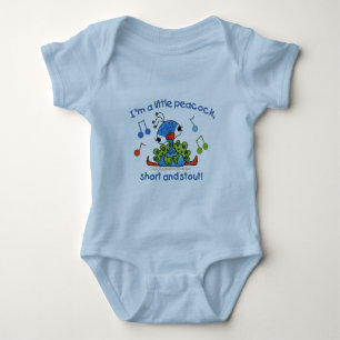 Kleiner Pfau Kurz und Stout Baby Strampler