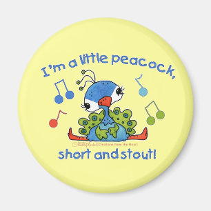 Kleiner Pfau Kurz und Stout Magnet