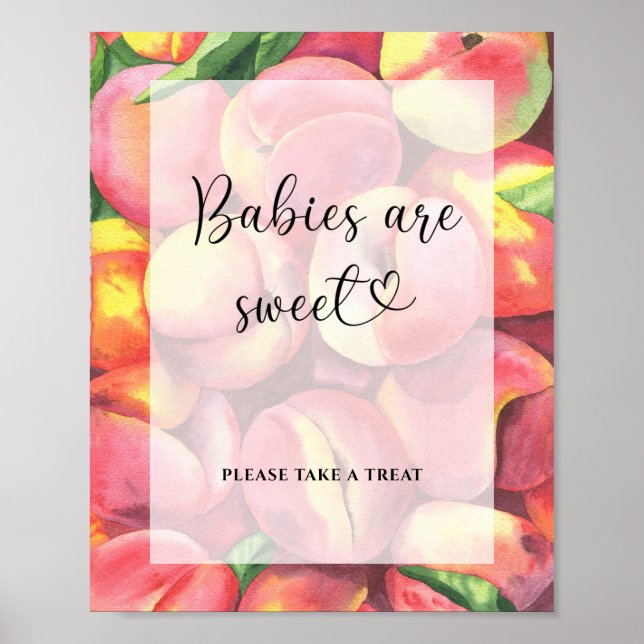 kleiner Pfirsich - Babys sind süße Poster (Vorne)