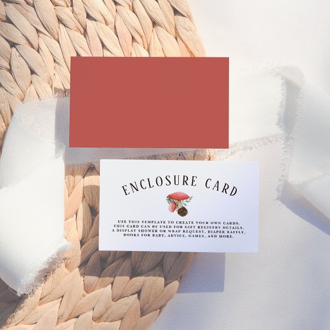 Kleiner Pilz | Woodland Babydusche Begleitkarte (Von Creator hochgeladen)