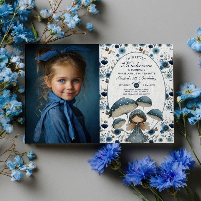 Kleiner Pilzgarten Wasserfarbe Kinder Geburtstag Einladung (Von Creator hochgeladen)