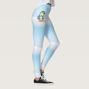 Kleiner Pinguin mit Schneebällen Leggings
