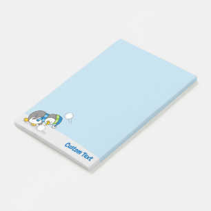 Kleiner Pinguin Schneeball - Nachhinweise Post-it Klebezettel