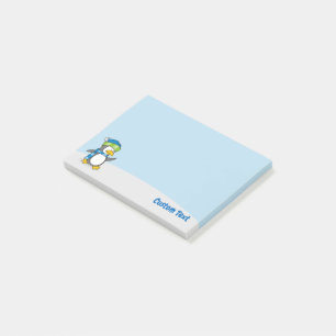 Kleiner Pinguin Spaziergang auf Schnee Post-it-Not Post-it Klebezettel