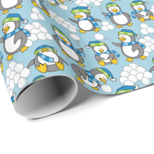Kleiner Pinguinhintergrund Geschenkpapier