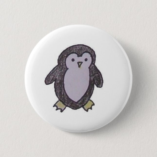 Kleiner Pinguinknopf Button (Vorderseite)