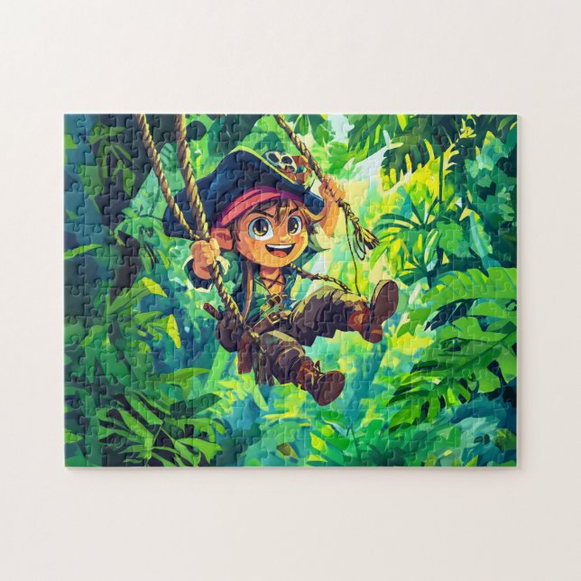 Kleiner Piratenflug mit Spaß beim Entdecken des Ds Puzzle (Horizontal)