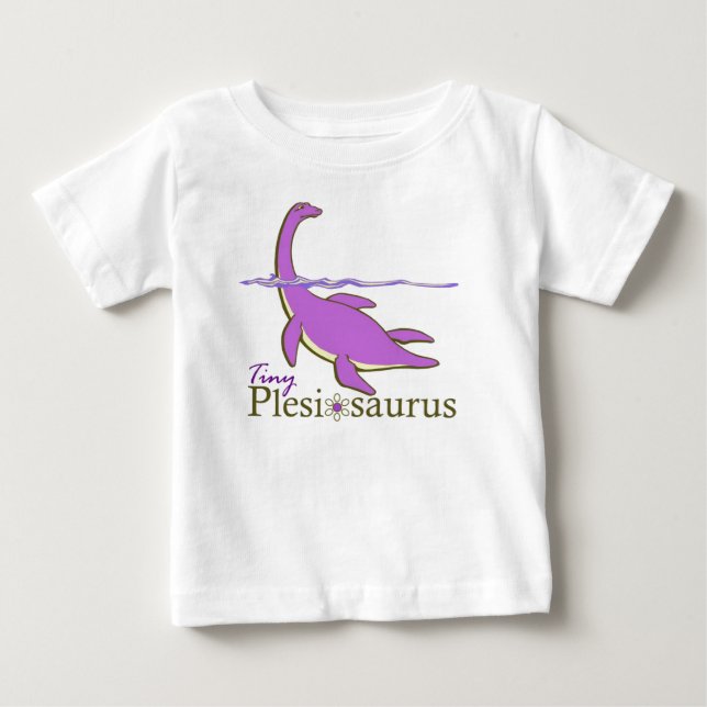 Kleiner Plesiosaurus, lila Baby T-shirt (Vorderseite)