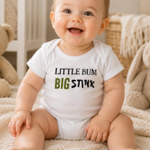 Kleiner Po, großer Gestank, lustiger Spruch Baby 