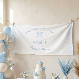 Kleiner Prinz Baby-Party für Jungen in Blau Banner