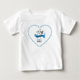 Kleiner Prinz Herz Erstes Geburtstags-Baby-T-Shirt Baby T-shirt