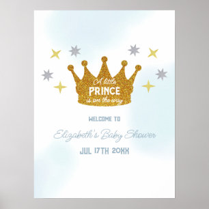 Kleiner Prinz Jungen-Baby-Party Poster