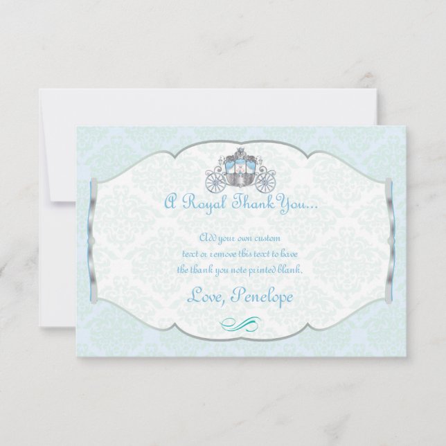 Kleiner Prinz, viktorianische Art danken Ihnen Dankeskarte (Vorderseite)