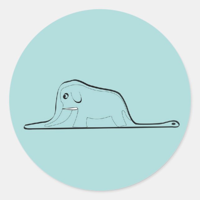 Kleiner Prinz Zeichnend Runder Aufkleber (Vorderseite)