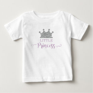 Kleiner Prinzessin Tutu-Body, Lila und Silber Baby T-shirt