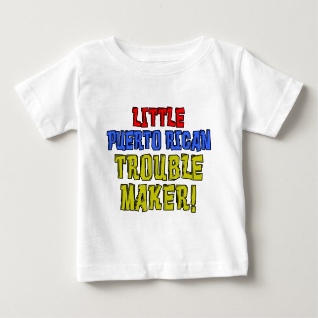 Kleiner puerto-ricanischer Trouble Maker Baby T-shirt (Vorderseite)