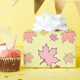 Kleiner Pumpkin Fall in Liebe Herbstblätter Geschenkpapier