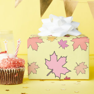 Kleiner Pumpkin Fall in Liebe Herbstblätter Geschenkpapier